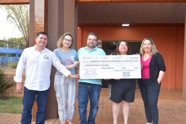 Com segunda doação, Sindicato Rural repassa mais de 100 mil em ajuda à pacientes com câncer de Maracaju